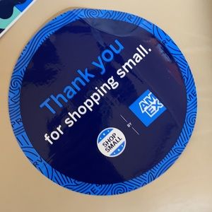 Major credit card sticker Thanks for shipping small business sticker